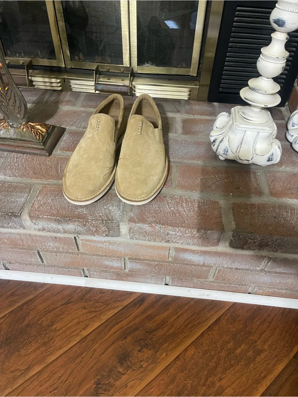 Clarks Men’s Slip-On Suede Loafers in Tan